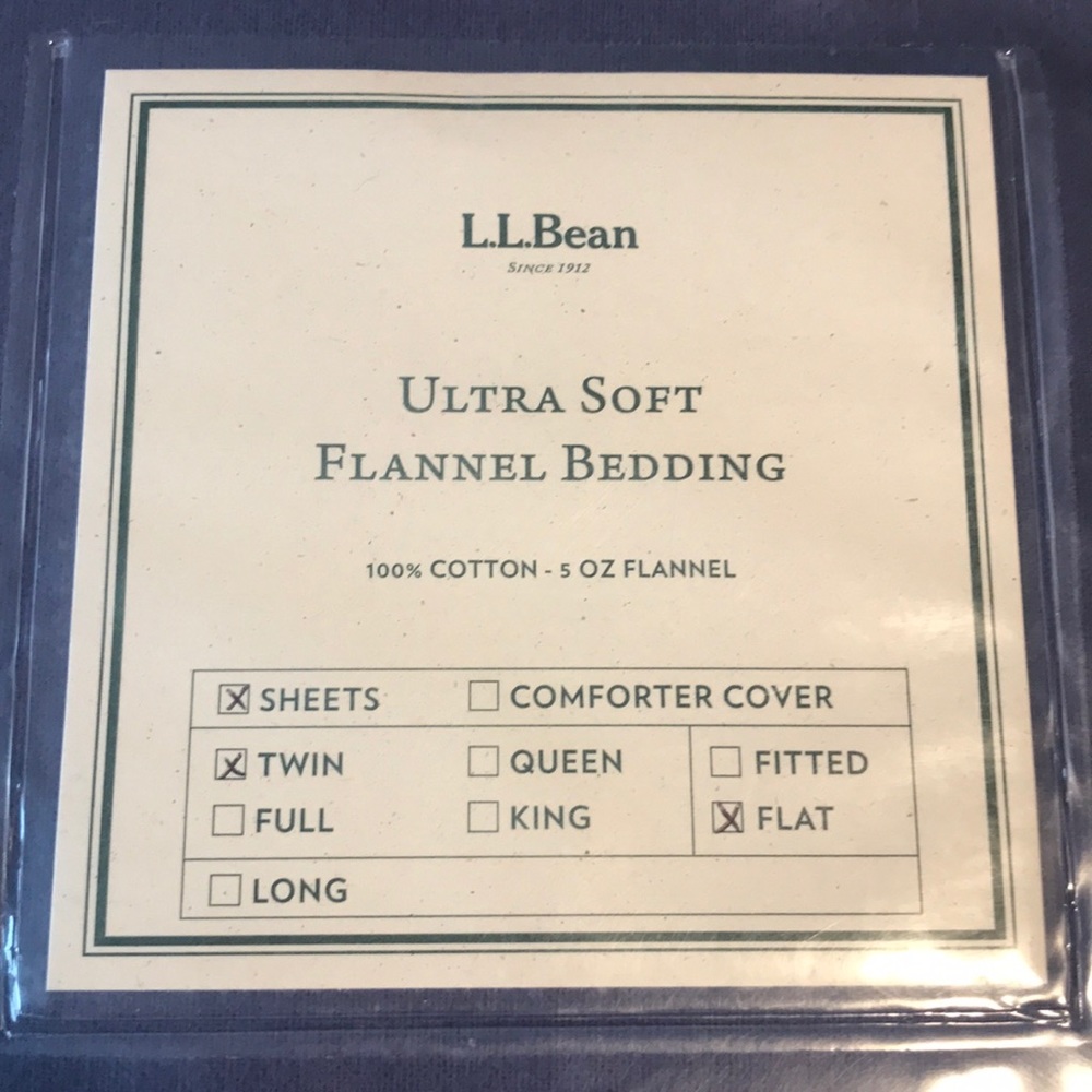 LLBean Ultra Soft Flannel Sheet purple